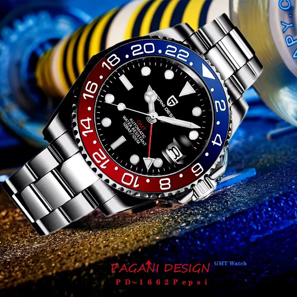 Relojes Para Hombre Pagani Design Horizon Blue Red